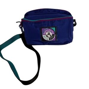Samsonite World Sport Vintage 90s Purple Teal Crossbody Bag Model 30